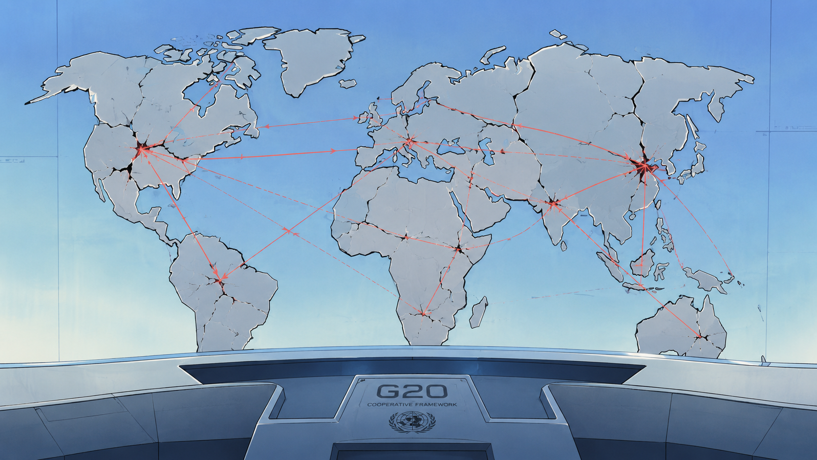 Fractured World Network Control Screen